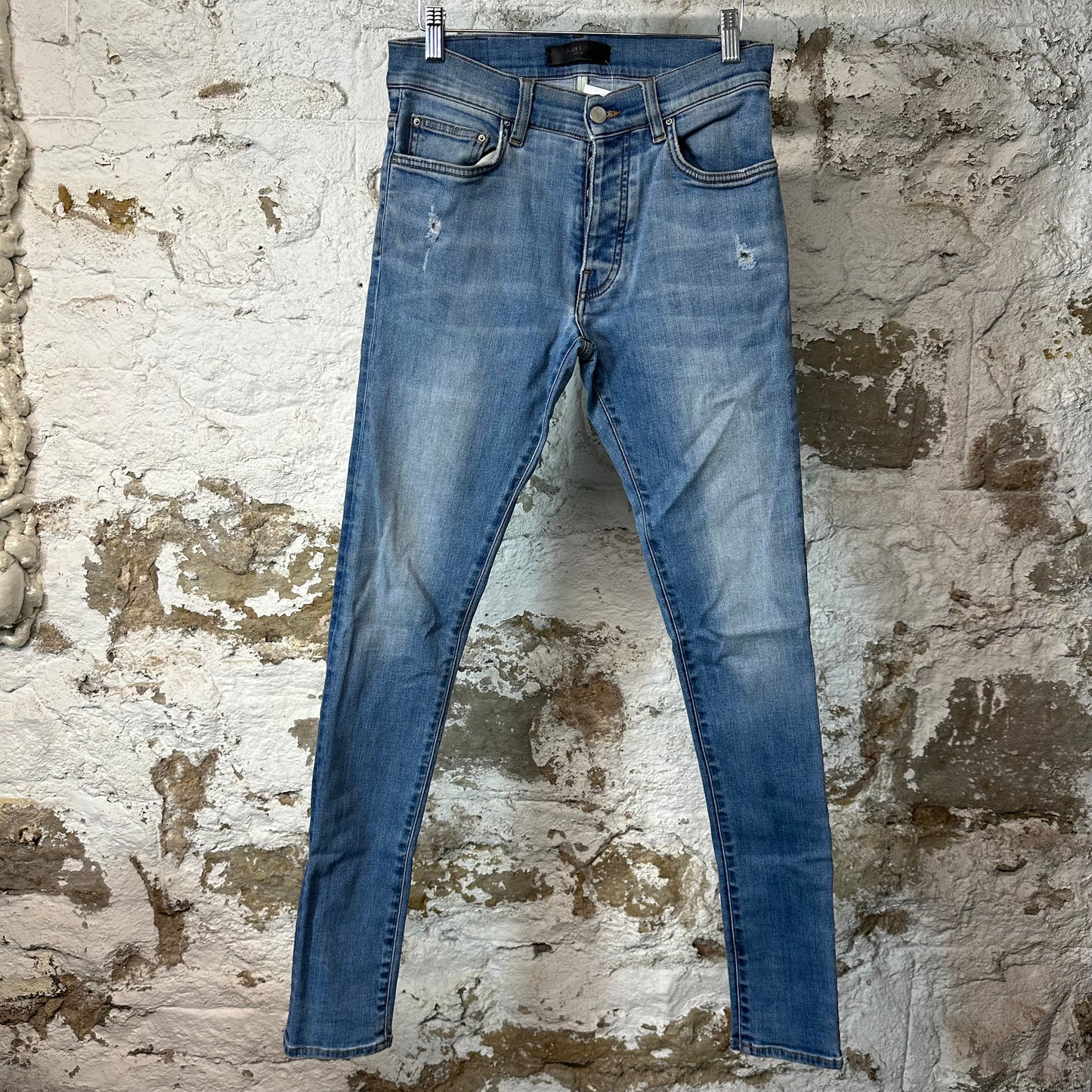 Amiri Plain Blue Denim Jeans Sz 28