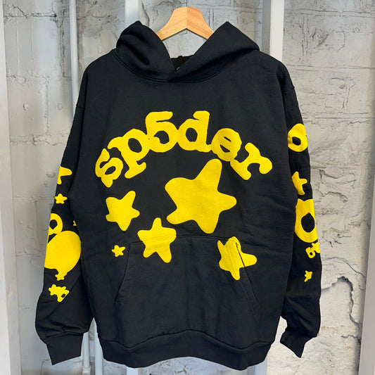 Sp5der Black Yellow Hoodie
