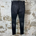 Amiri Paint Drip Spell Black Denim Jeans Sz 29