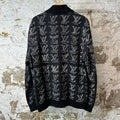 Louis Vuitton Cartoon Logos Black Zip Up Jacket Sz L