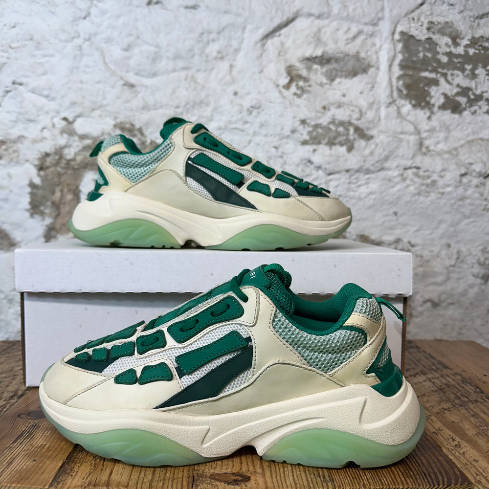 Amiri Green Bone Runner Cream White Sneaker Sz 6 (38)