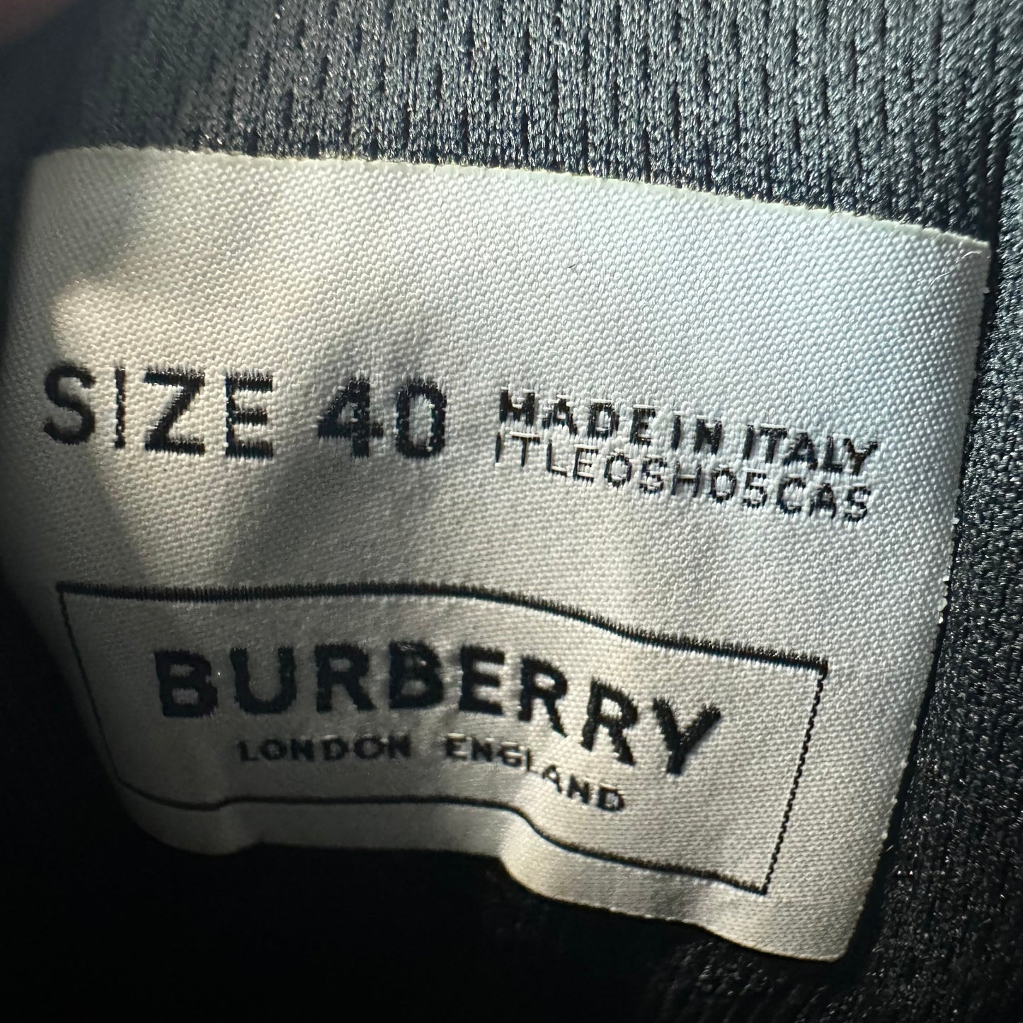 Burberry Ramsey Black White Brown Sneaker Sz 7 (40)
