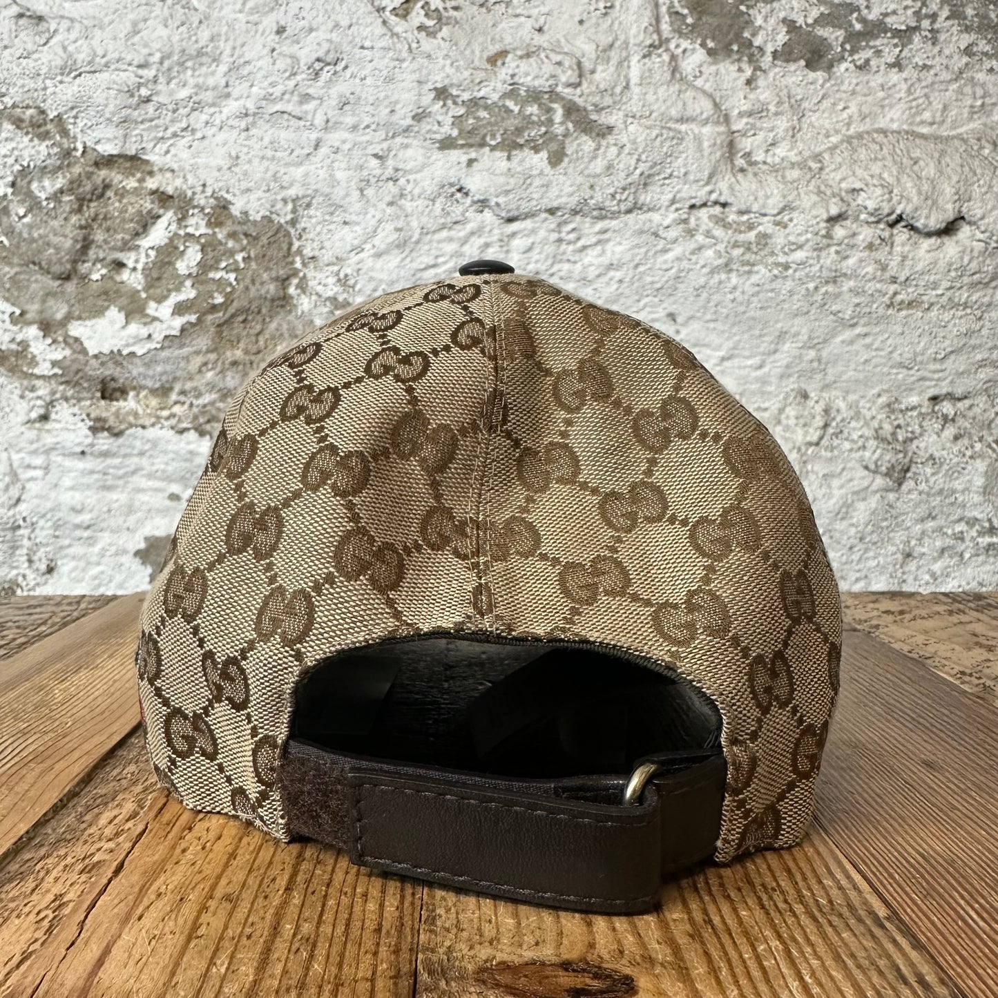 Gucci Tan Monogram Hat Sz XXL