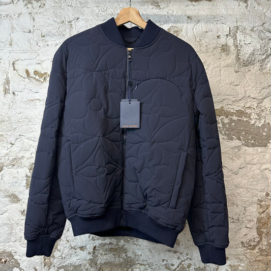 Louis Vuitton Quilted Monogram Puffer Jacket Navy Sz M (48) DS