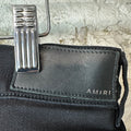Amiri MX1 Black Leather Black Denim Jeans Sz 34