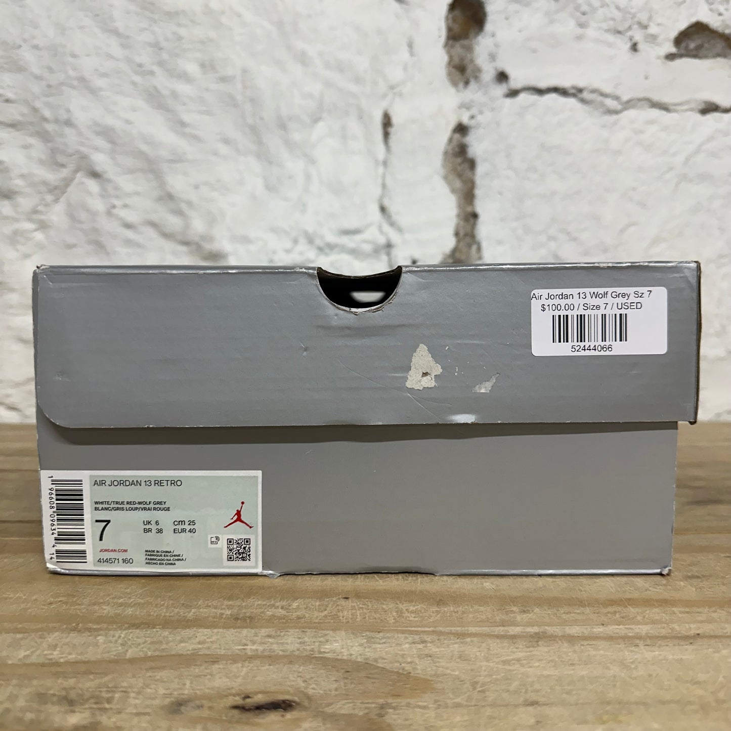 Air Jordan 13 Wolf Grey Sz 7