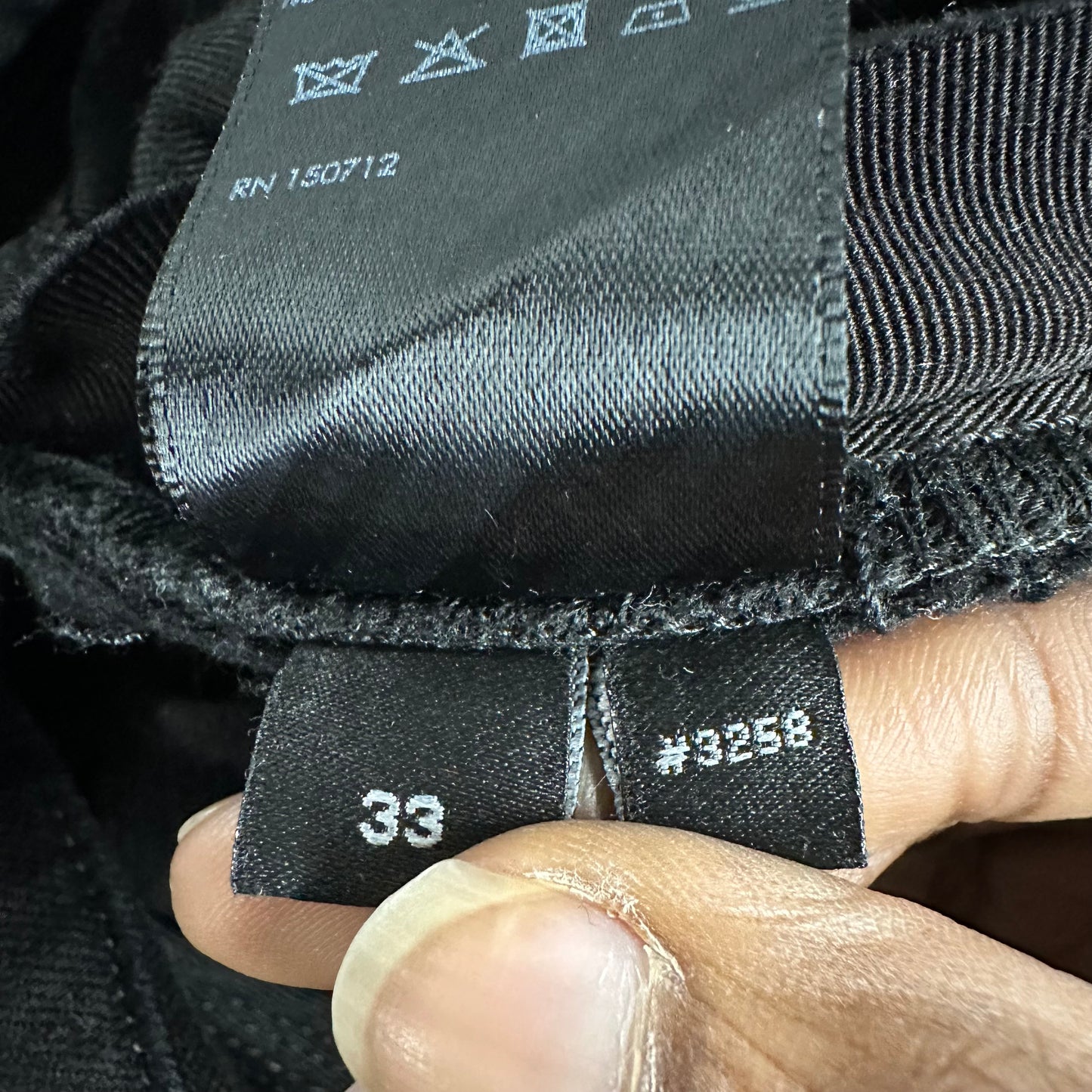 Amiri Black Suede Core Logo Black Denim Jeans Sz 33