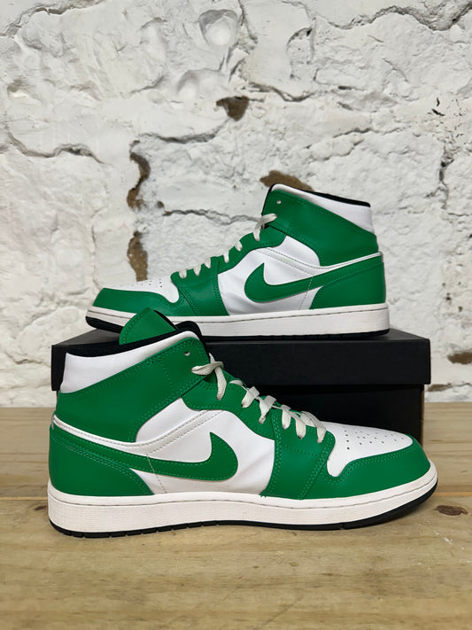 Air Jordan 1 Mid Lucky Green Sz 12