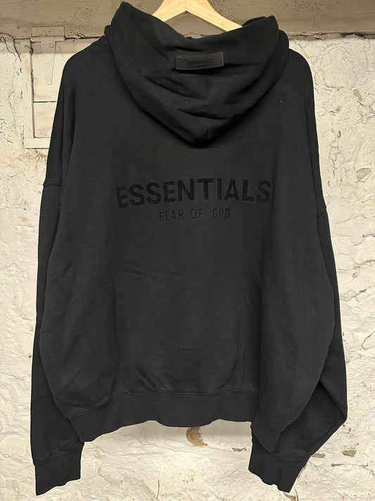 Fear of God Essentials Black Hoodie Sz L