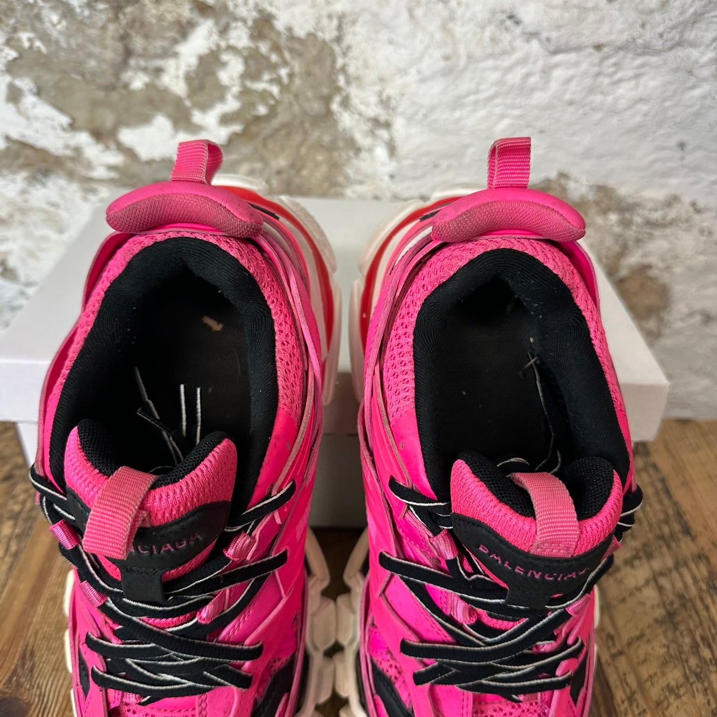 Balenciaga Track Runner Pink Black White Sneaker Sz 6.5 (39)
