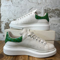 Alexander McQueen Green Croc Tab White Sneaker Sz 7.5 (40.5)