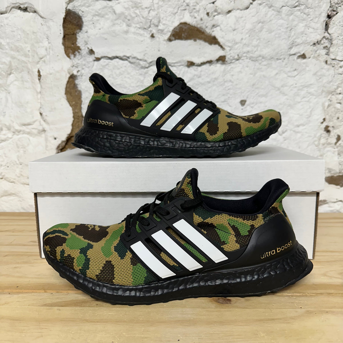 Adidas Ultra Boost 4.0 Bape Green Camo Sz 8.5