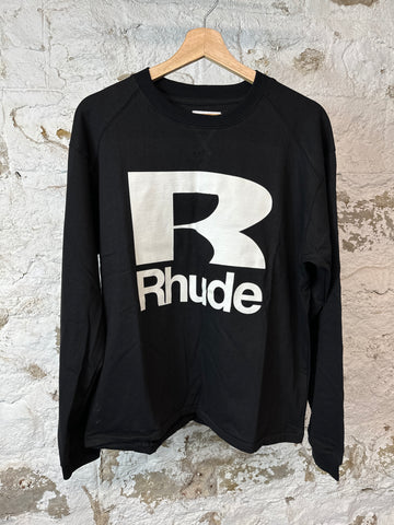 Rhude Petrol Logo L/s Black Sz XS