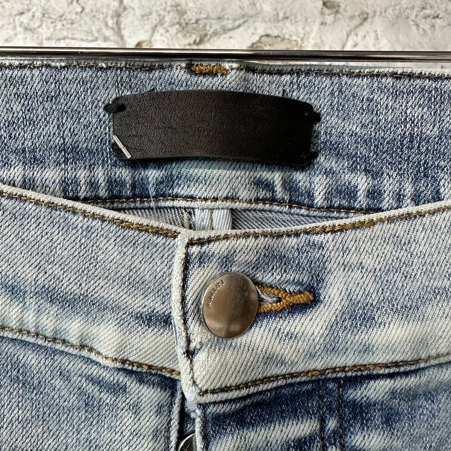 Amiri Plain Washed Blue Denim Jeans Sz 36