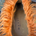 Marni Fussbett Sabot Orange Fur Mule Sz 10 (43)