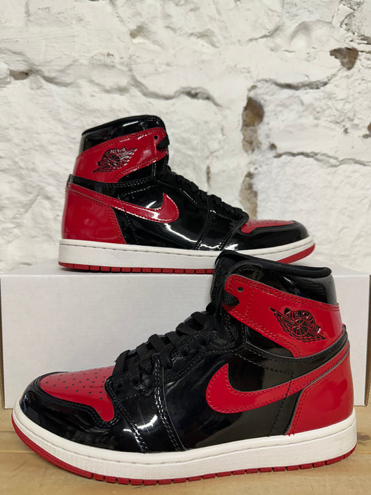 Air Jordan 1 High Patent Bred Sz 7.5