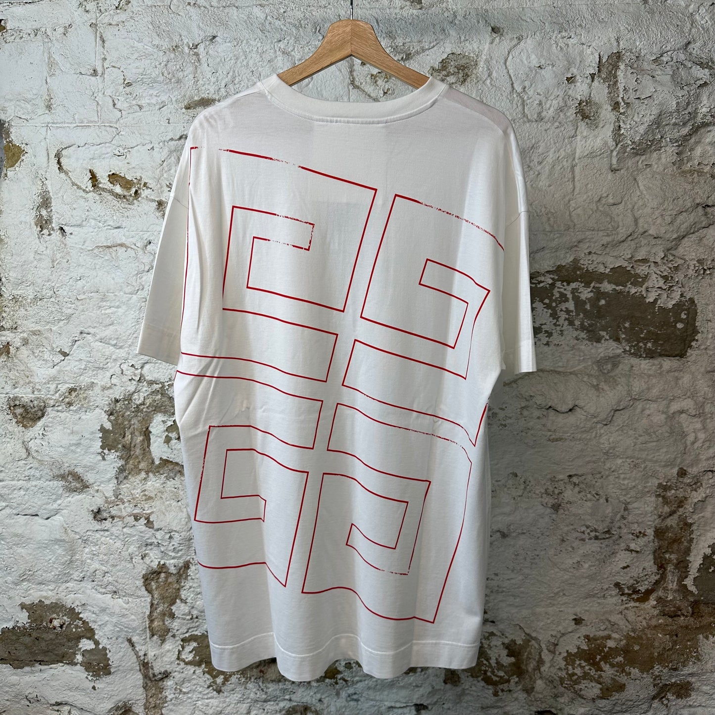 Givenchy Red Star Spell T-shirt White Sz M
