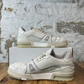 Louis Vuitton Triple White Leather Trainer Sneaker Sz 10.5 (9LV)