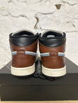 Air Jordan 1 Mid Brown Blue Grey Sz 8