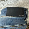 Amiri MX1 Blue Plaid Dark Blue Denim Jeans Sz 33