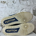 Louis Vuitton Denim Damier White Trainer Sneaker Sz 12.5 (11LV)