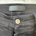 Amiri MX1 Black Leather Black Denim Jeans Sz 32