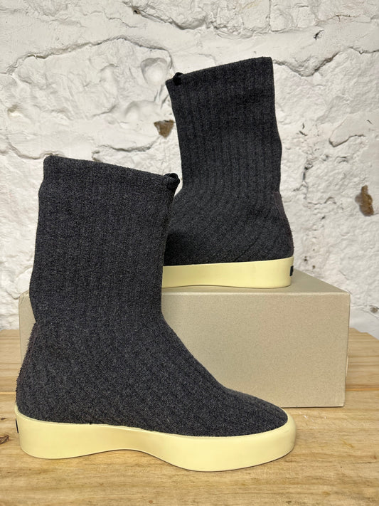 Fear Of God Moc Knit High Grey Sz 12 (45)