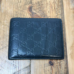 Gucci Black Embossed Monogram Bifold Wallet