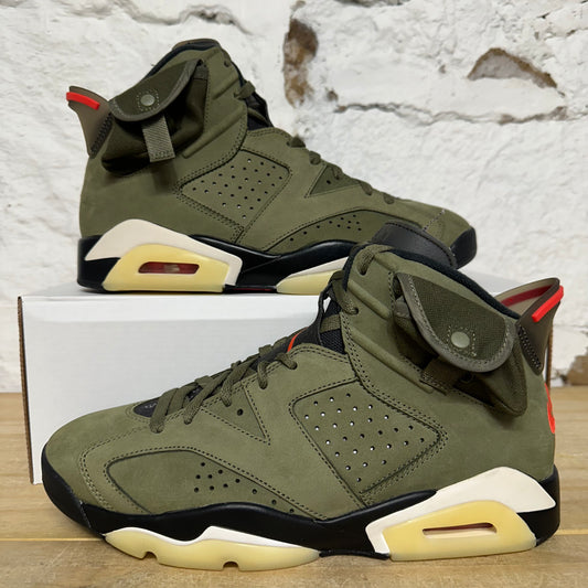 Air Jordan 6 Travis Scott Olive Sz 9