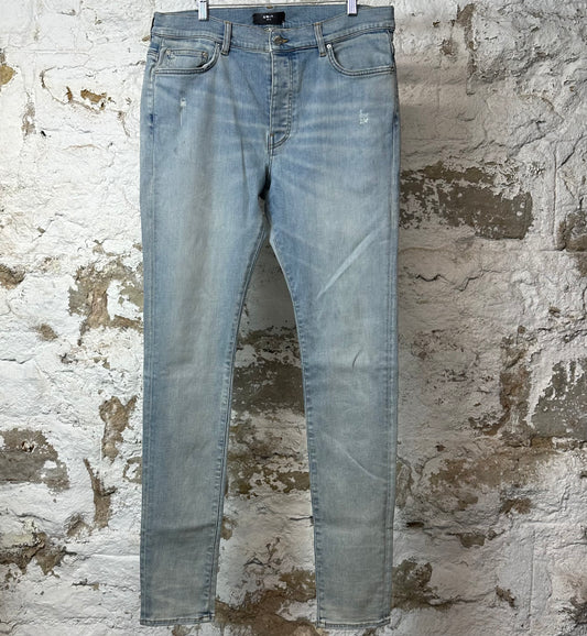 Amiri Plain Light Blue Denim Jeans Sz 36