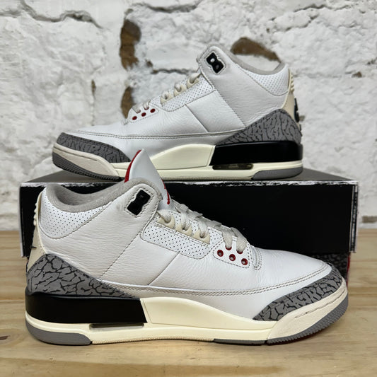 Air Jordan 3 White Cement Reimagined Sz 8