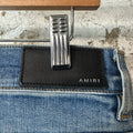 Amiri Distressed Plain Blue Denim Jeans Sz 31