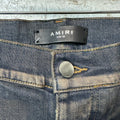 Amiri MX1 Plaid Dirty Blue Denim Jeans Sz 32