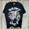 Saint Vanity White Griffin Black T-Shirt Sz S