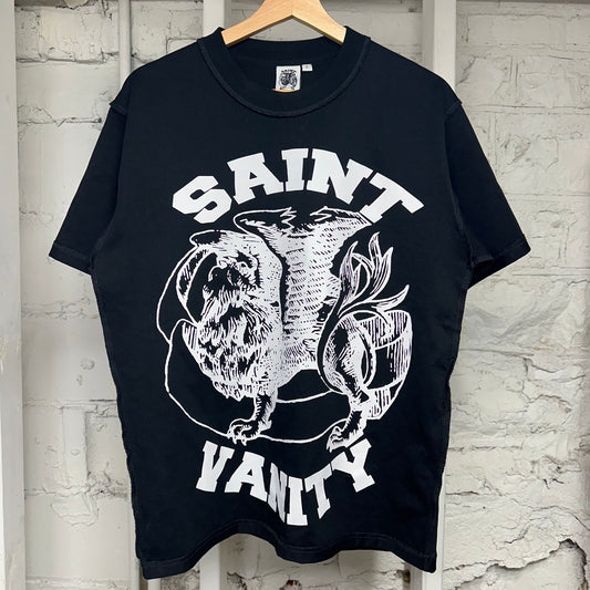 Saint Vanity White Griffin Black T-Shirt Sz S