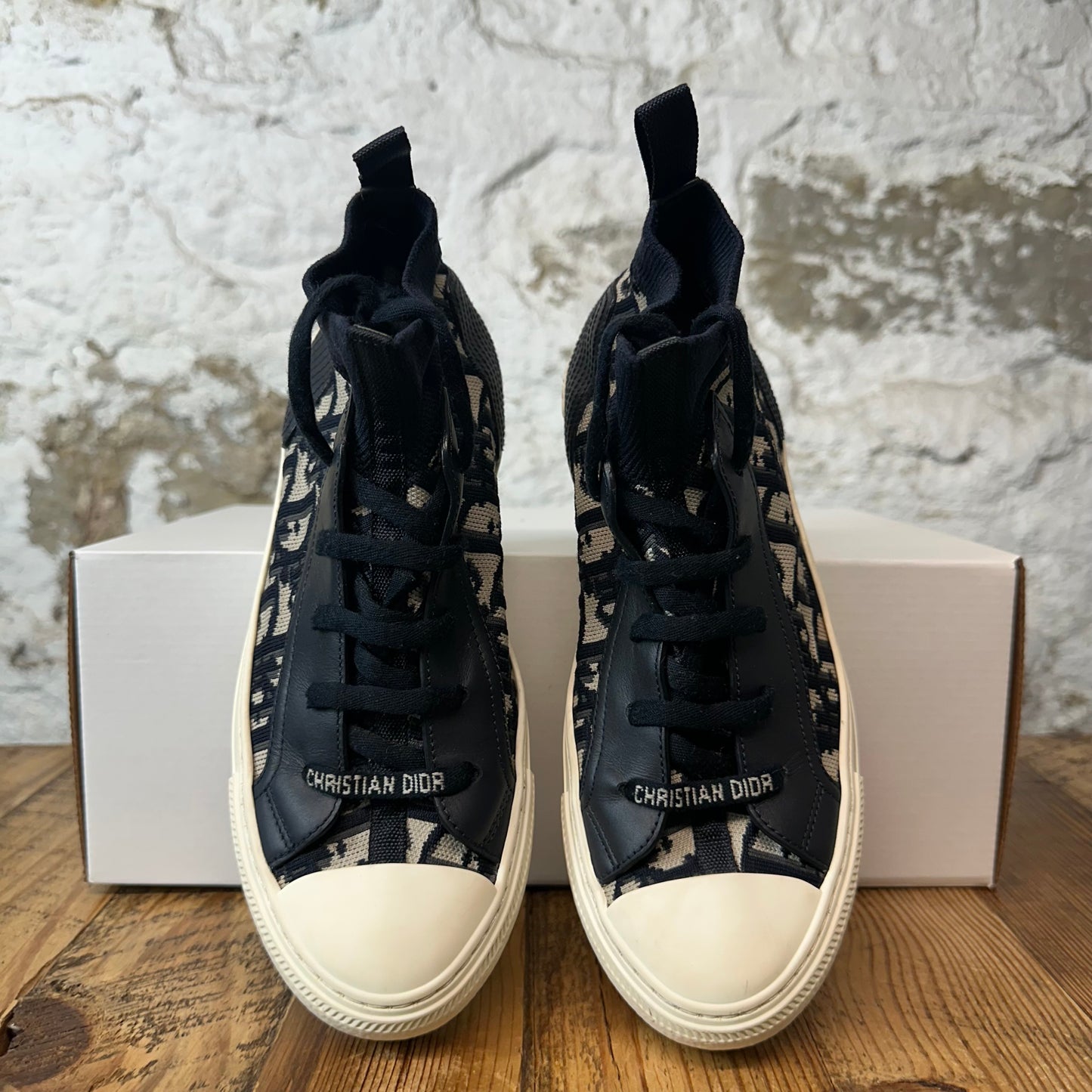 Dior Walk N Dior Navy Oblique White Sneaker Sz 5 (37)