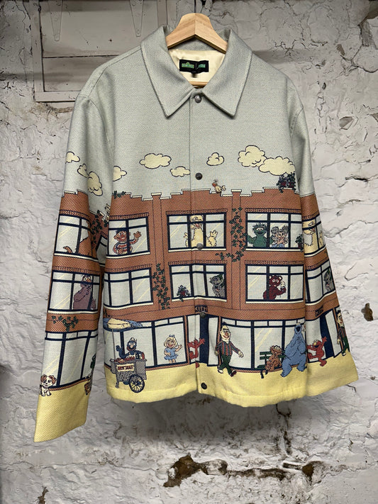 Kith Sesame Street Lafeyette St Tapestry Jacket Sz 2XL