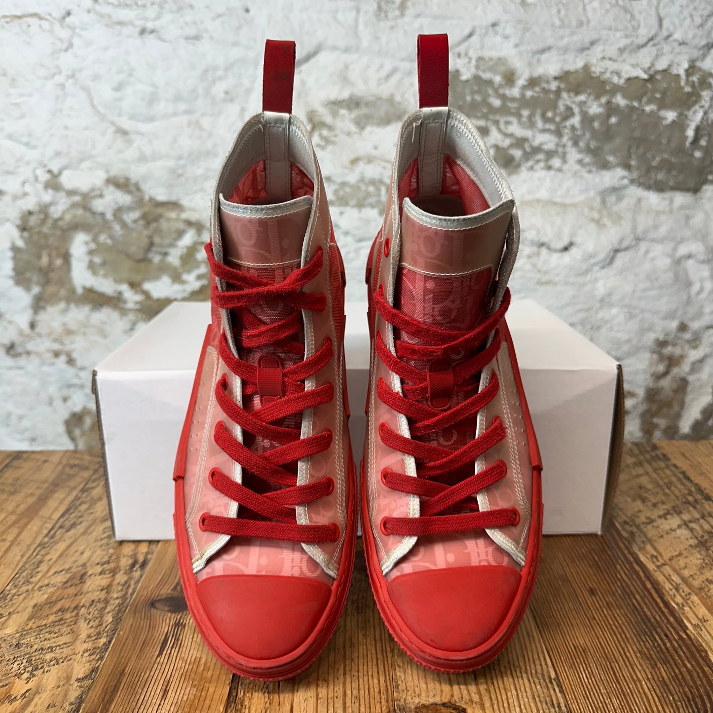 Dior B23 High Red Oblique Sneaker Sz 8 (41)