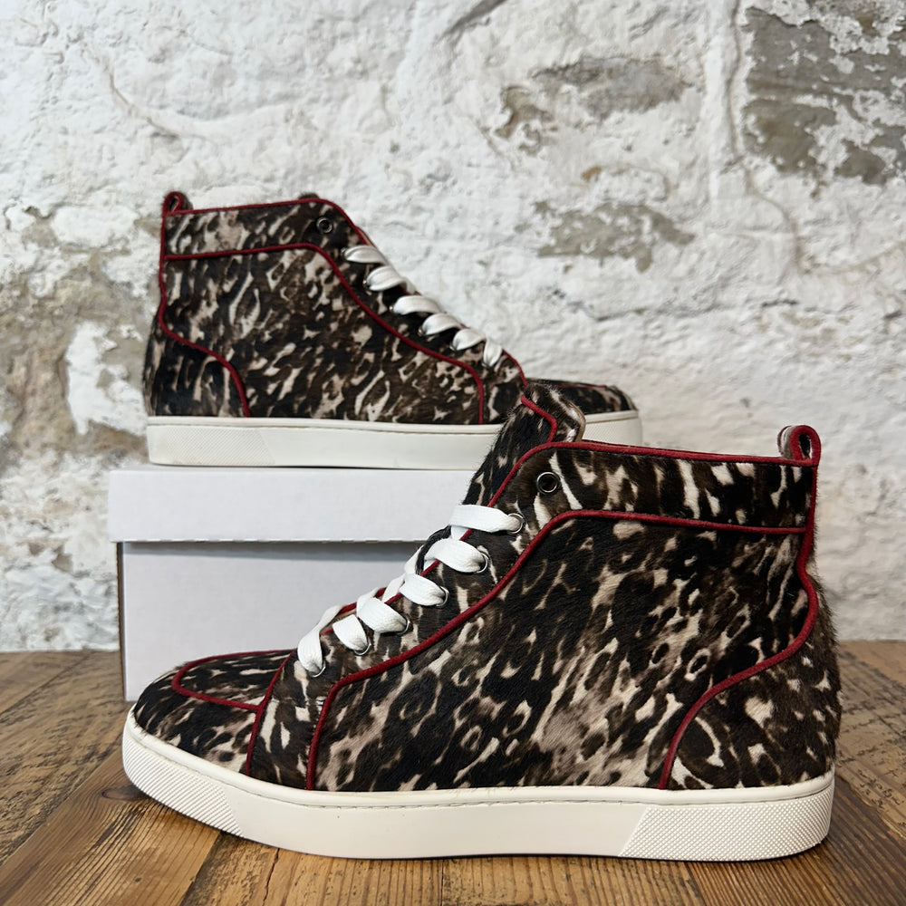 Christian Louboutin High Brown Pony Hair Sneaker Sz 9 (42)