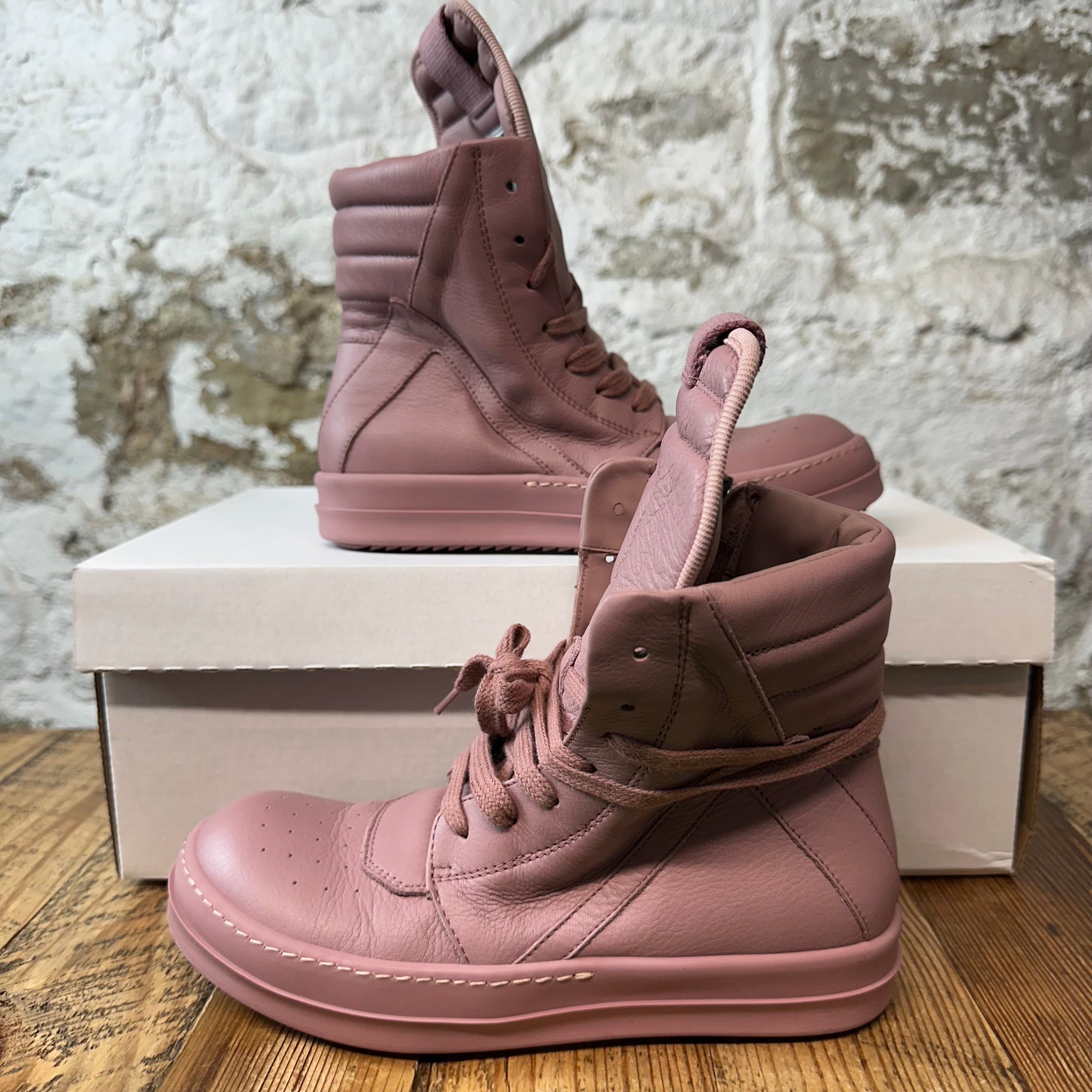 Rick Owens High Geobasket Dusty Pink Sneaker Sz 4 (35)