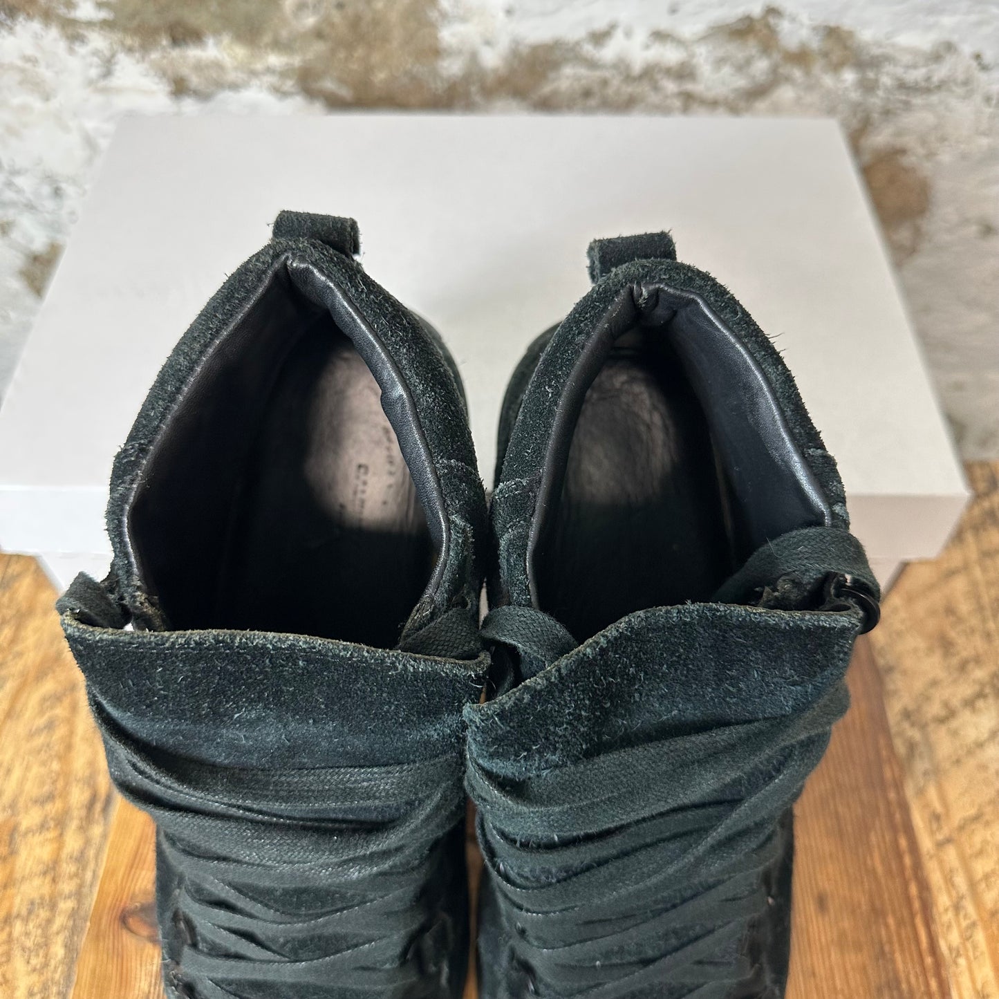 Balenciaga High Triple Black Suede Arena Sneaker Sz 8 (41)