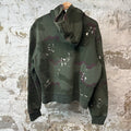 Amiri White Spell Hoodie Green Camo Sz M