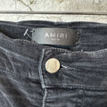 Amiri Plain Black Velour Jeans Sz 36