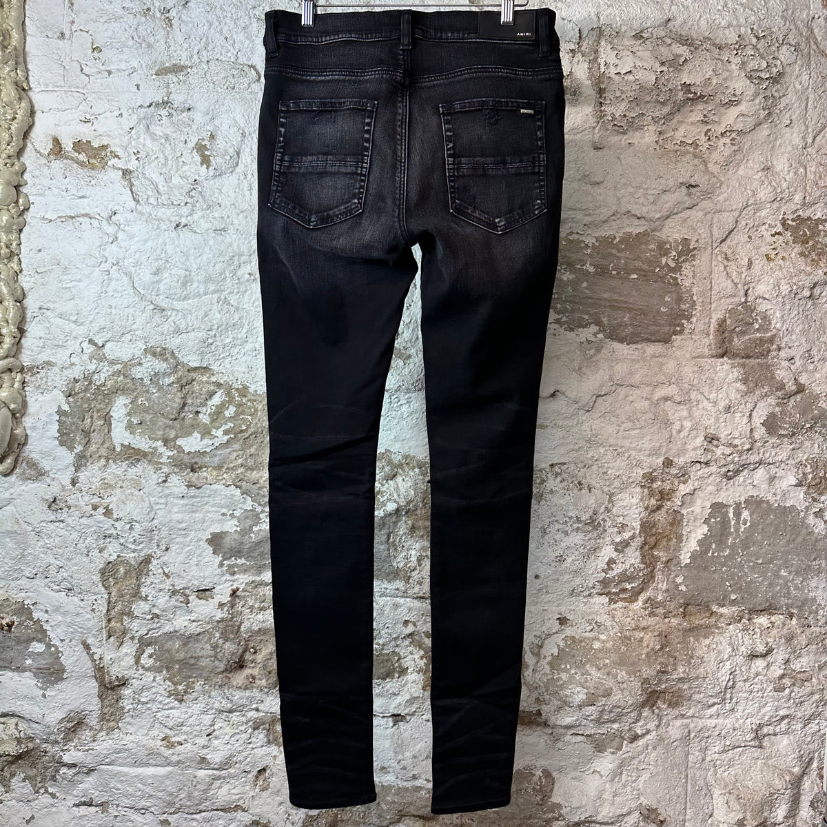 Amiri MX1 Multicolor Paisley Thrasher Black Denim Jeans Sz 32