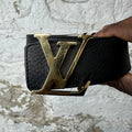 Louis Vuitton Black Gold Belt Sz (120/48)