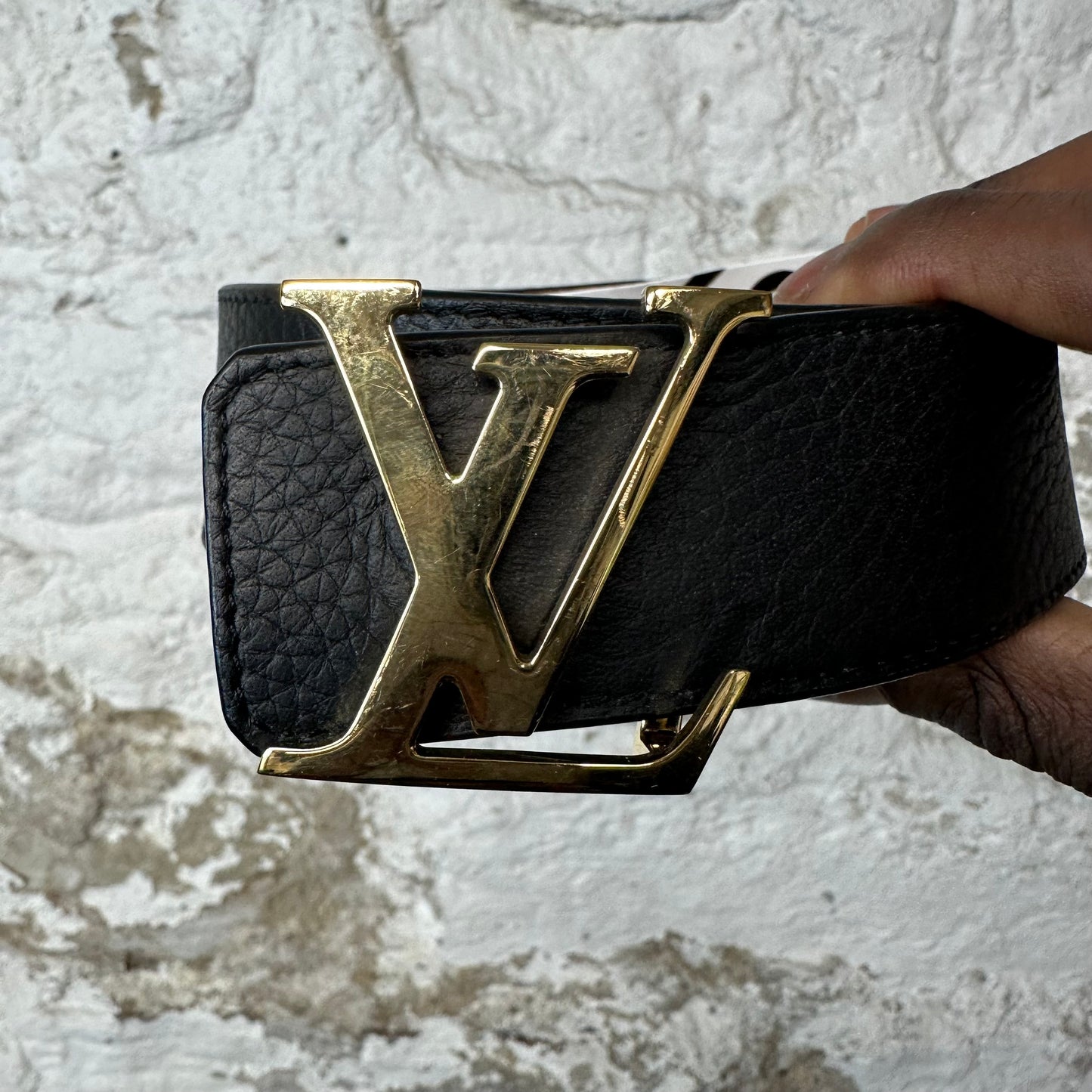 Louis Vuitton Black Gold Belt Sz (120/48)