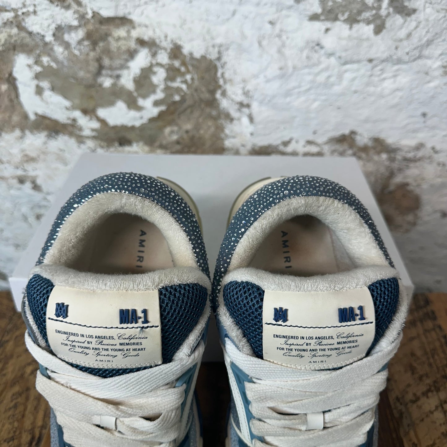 Amiri MA-1 Blue Crystal White Sneaker Sz 9 (42)