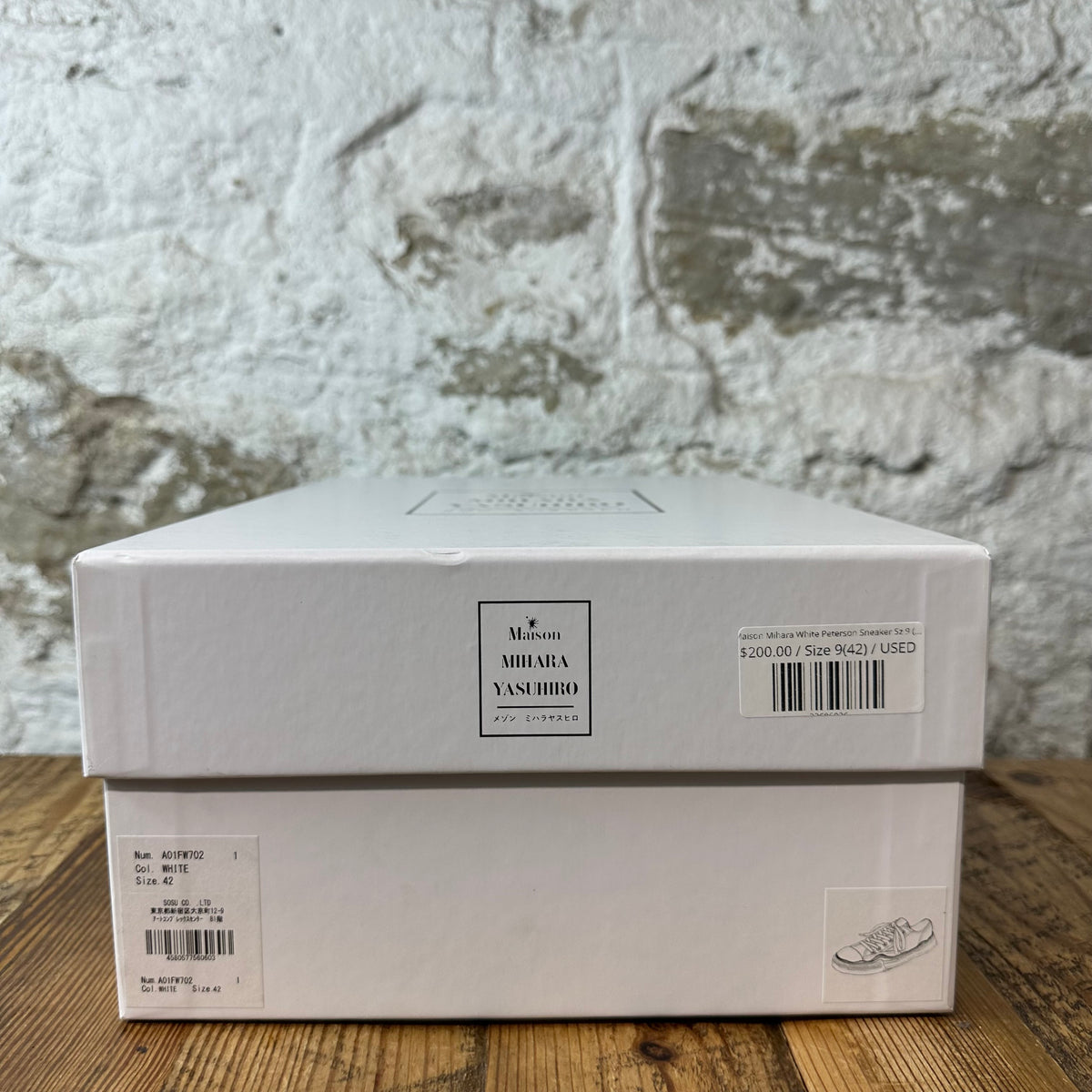 Maison Mihara White Peterson Sneaker Sz 9 (42)