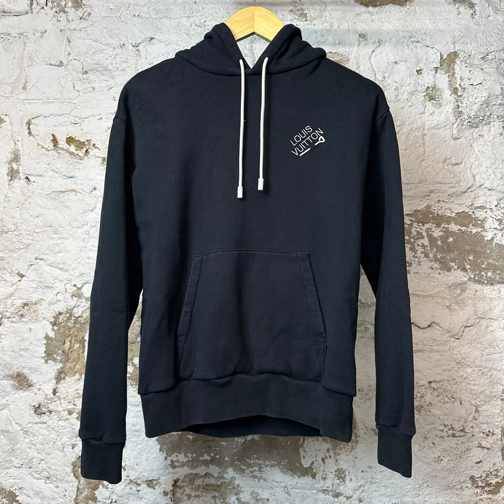 Louis Vuitton Signature Pin Hoodie Black Sz S