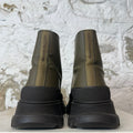 Alexander Mcqueen Olive Black Tread Boot Sz 10 (43)